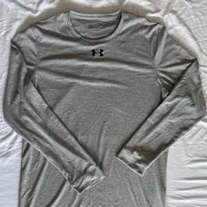 Under Armour Men’s HeatGear Long Sleeve T-Shirt Size Small Gray